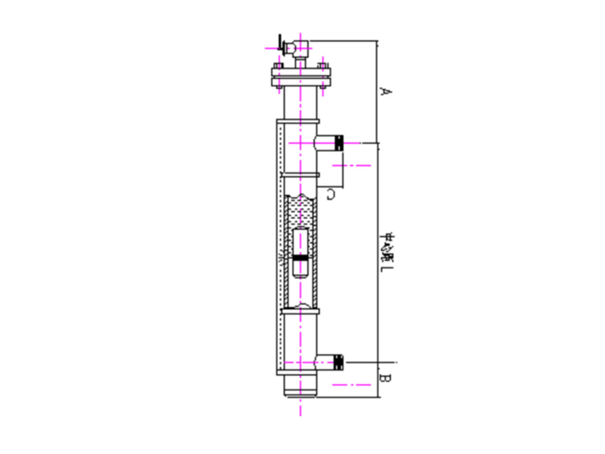 磁翻板倒裝示意圖